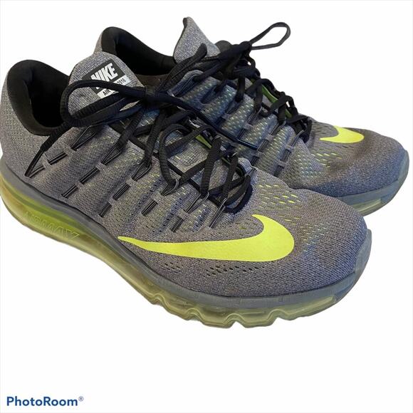 Nike Air Max Sneakers Mens Size 9.5 Running Shoes 2016 low top 806771 017 Volt - Picture 1 of 9